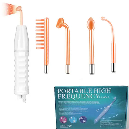 Portable Handheld Skin Care Blackhead Acne Removal Skin Tightening Hair & Scalp Stimulator High Frequency Beauty Instrument