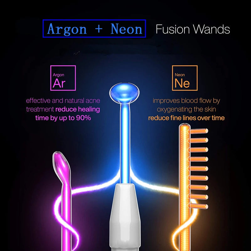 Portable Handheld Skin Care Blackhead Acne Removal Skin Tightening Hair & Scalp Stimulator High Frequency Beauty Instrument