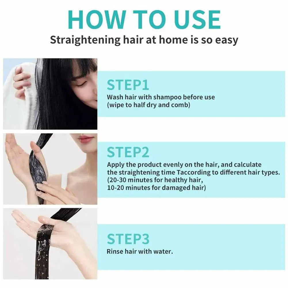 60ML Keratin Hair Straightening Cream Professional Smoothing Damaged Treatment Protein Correction for Curly Hair Daily Care