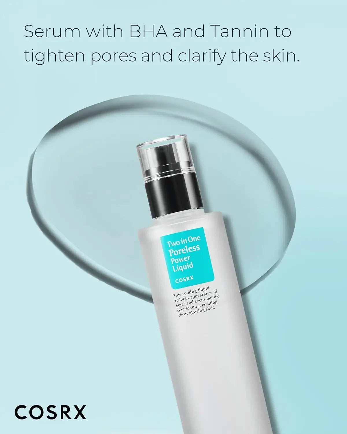 COSRX Two In One Poreless Power Liquid, 100ml Tightening Pores | Korean Skincare, Animal Testing Free, Paraben Free MOISTURIZING