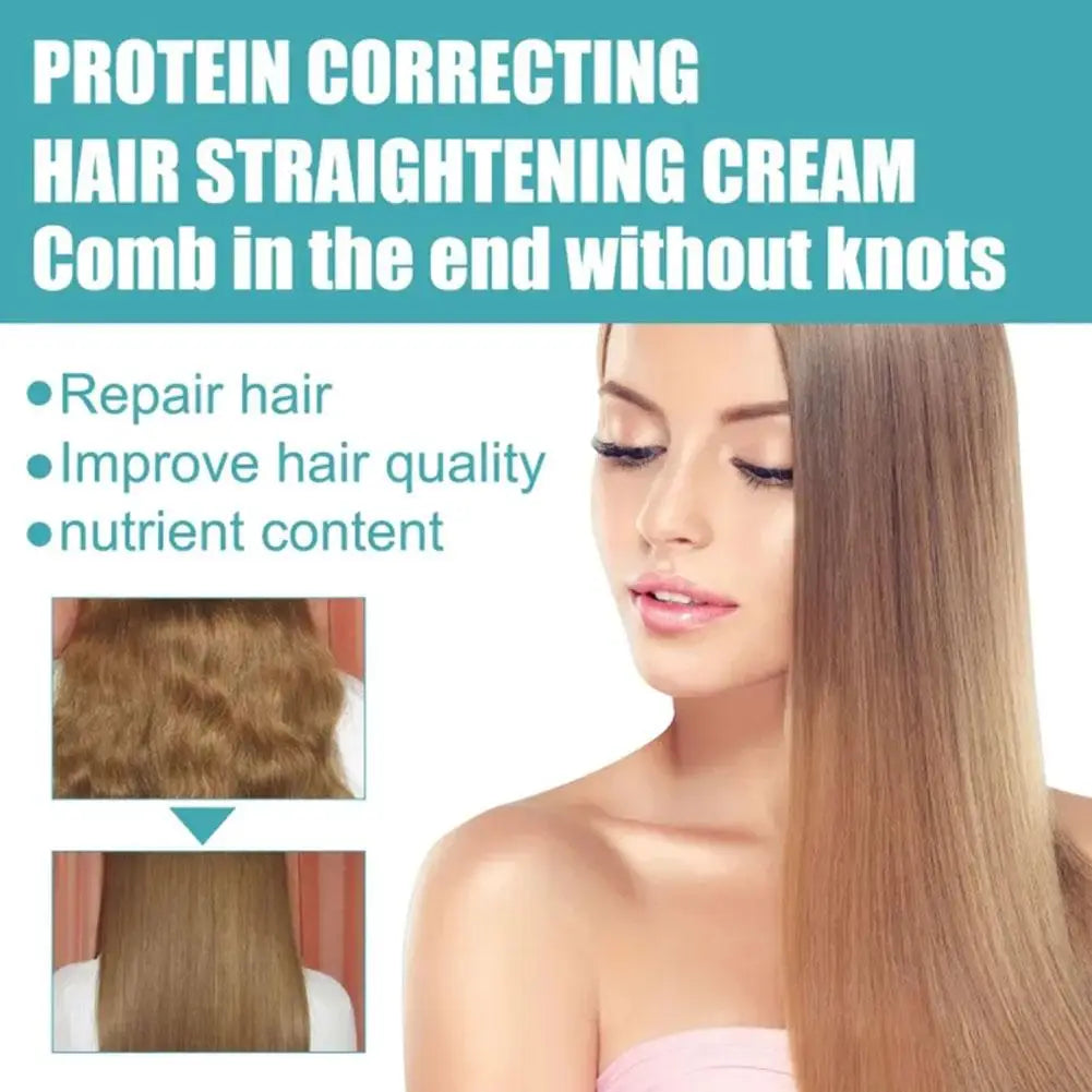 60ML Keratin Hair Straightening Cream Professional Smoothing Damaged Treatment Protein Correction for Curly Hair Daily Care
