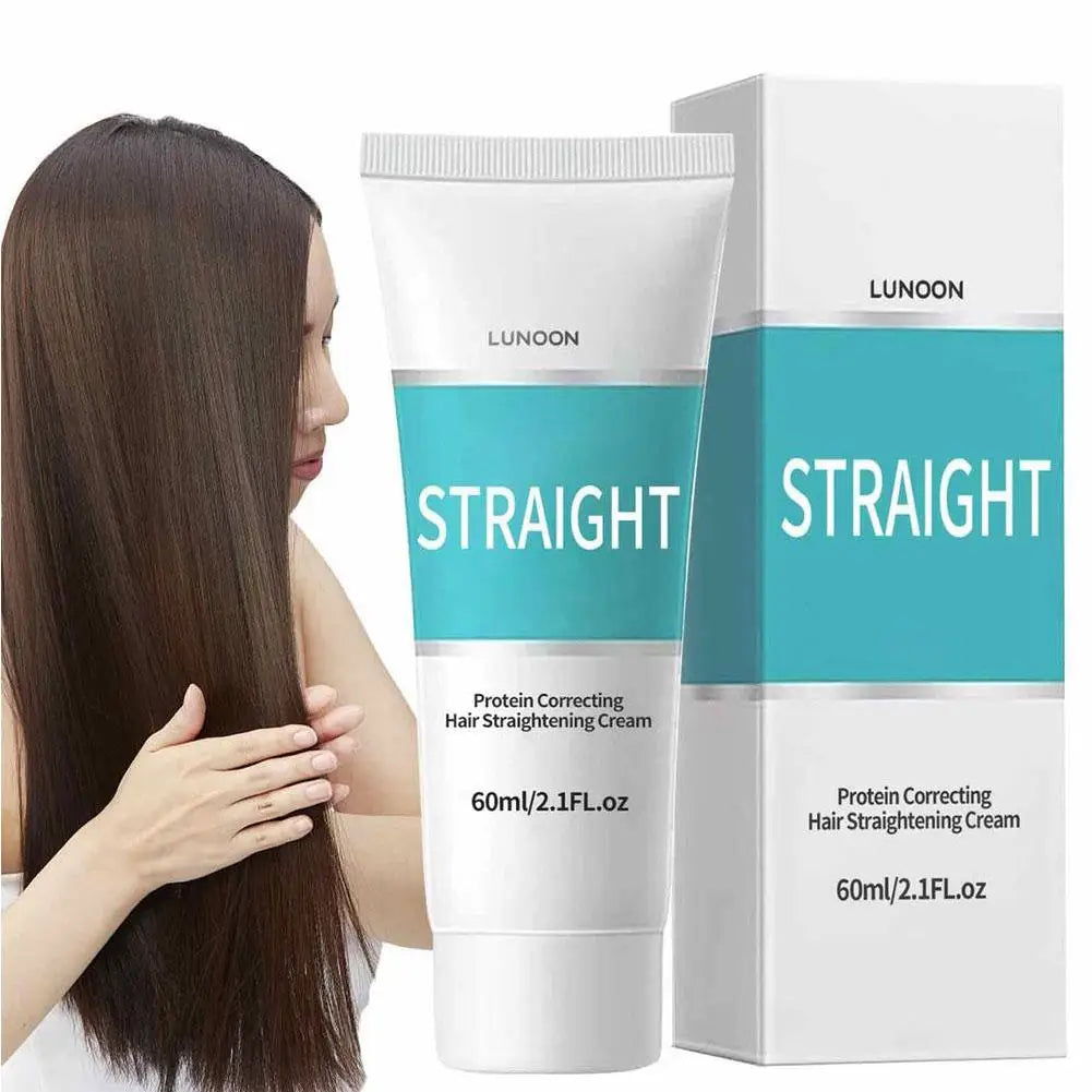 60ML Keratin Hair Straightening Cream Professional Smoothing Damaged Treatment Protein Correction for Curly Hair Daily Care