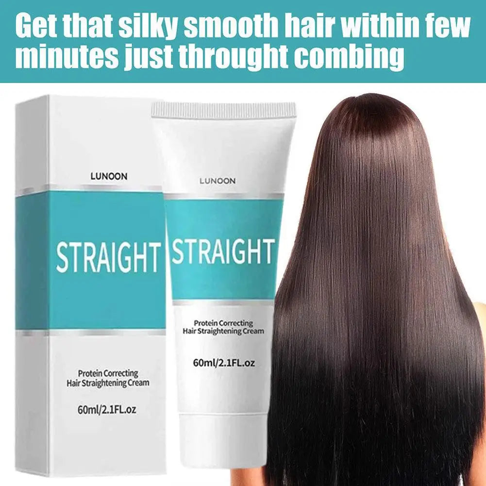60ML Keratin Hair Straightening Cream Professional Smoothing Damaged Treatment Protein Correction for Curly Hair Daily Care