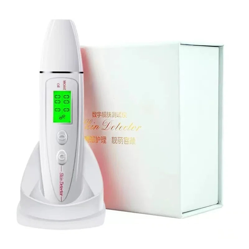Face Skin Tester Portable Skin Analyzer Digital Aesthetic Moisture Tester Water Oil Monitor for Skin Care Skin Diagnostic Device
