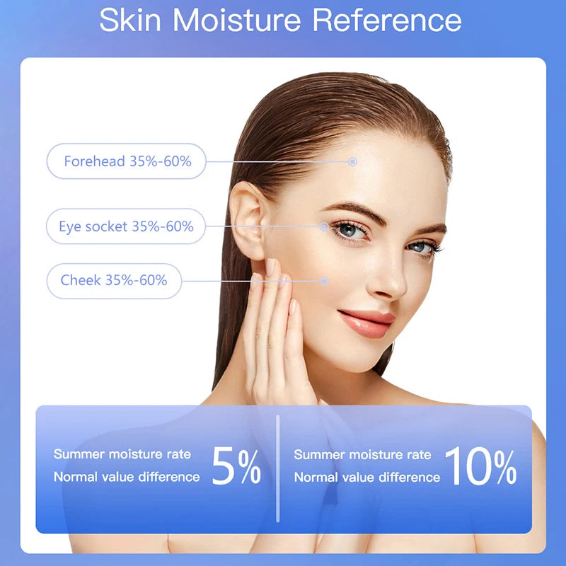 LCD Digital Skin Detector Pen Face Skin Tester Skin Smart Water Oil Fluorescent Content Facial Moisture Analyzer Skin Care Tools