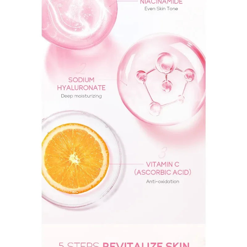 4PCS Sakura Skin Care Set and Kit with Cleanser, Serum, Eye Cream, Gift Set Travel Kit Facial Care Skin Care Products