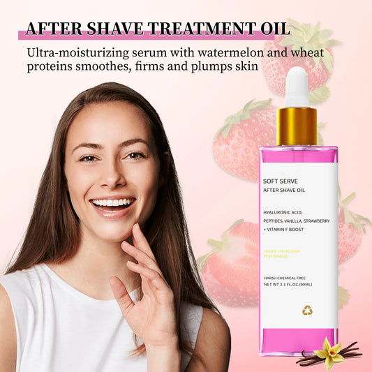 2/1pcs Hair After Shave Essential Oil Strawberry Flavored Care Effectively Soothes Skin Moisturizes Smooths Easy Use Daily 90ML