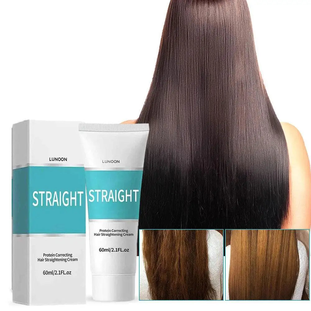 60ML Keratin Hair Straightening Cream Professional Smoothing Damaged Treatment Protein Correction for Curly Hair Daily Care