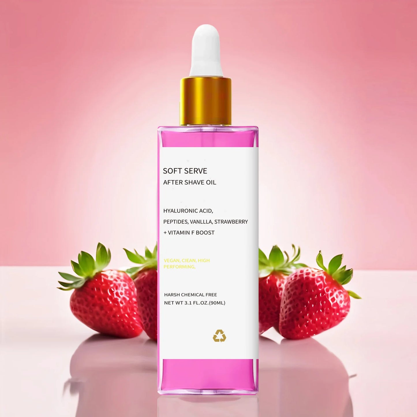 2/1pcs Hair After Shave Essential Oil Strawberry Flavored Care Effectively Soothes Skin Moisturizes Smooths Easy Use Daily 90ML