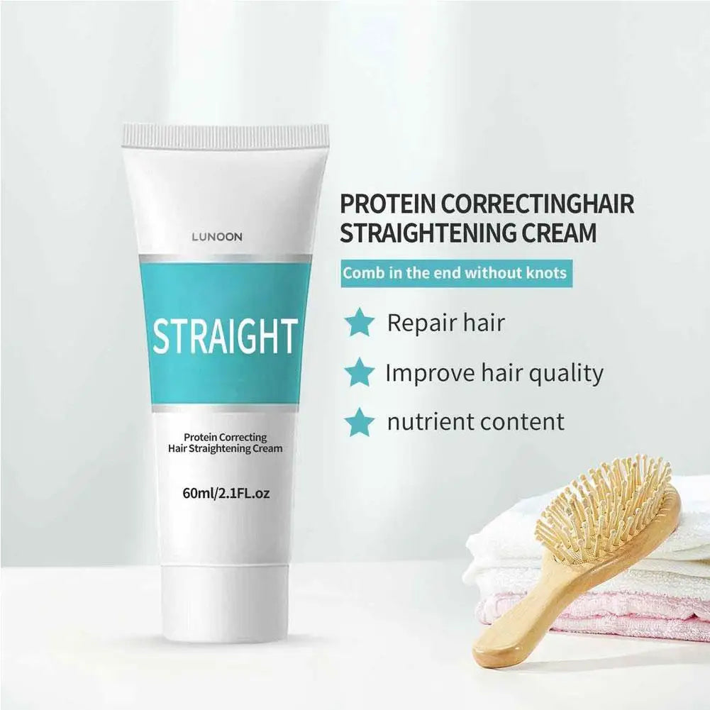 60ML Keratin Hair Straightening Cream Professional Smoothing Damaged Treatment Protein Correction for Curly Hair Daily Care